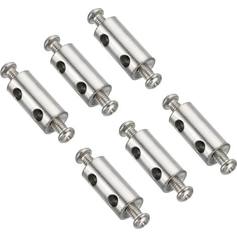 6 Pcs 20x10mm Câble Cordon Clips Ensemble 3.6mm Trou Acier Argenté (1/5)