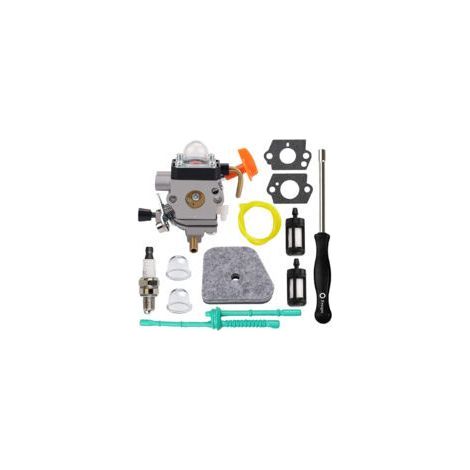 FS90R Vergaser für Stihl FS110R, FS130R, FS100, KM130R, FS130, FS90, KM90R, KM90, FS110, KM110R, HT100 und HT101 mit Einstellwerkzeug und Ventilspiel-Einstellsatz