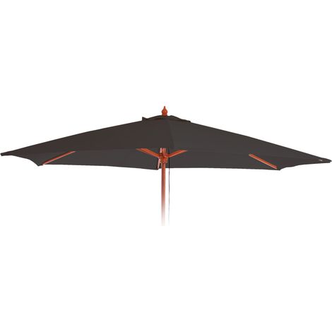 Ersatz-Bezug für Sonnenschirm Lissabon, Sonnenschirmbezug Ersatzbezug, Ø 3m Polyester 6 Streben anthrazit (1/5)