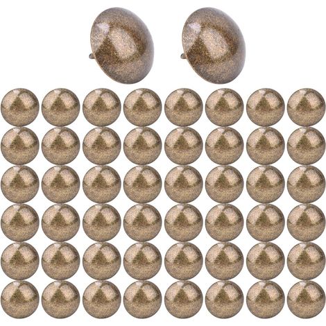 50 Pieces Thickened Upholstery Tacks Furniture Nail Pins, Furniture Nail Head Decorative Trim, Round Head Decorative Hardware Parts(2323mm)