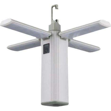 Linterna LED de camping plegable y recargable, 3 modos de luz, resistente al agua, portátil, carga rápida, emergencias (1/4)
