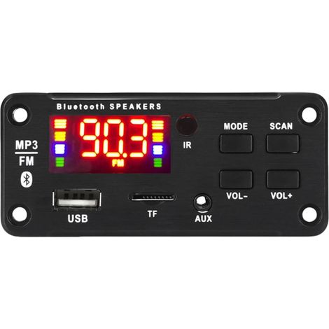 Module de décodage voiture Bluet00th et amplificateur 2 x 25 W et enregistrement d'appel Module MP3 de voiture sans plaisir Grand écran couleur 12 V Disque de décodage audio MP3 USB MP3 (1/5)