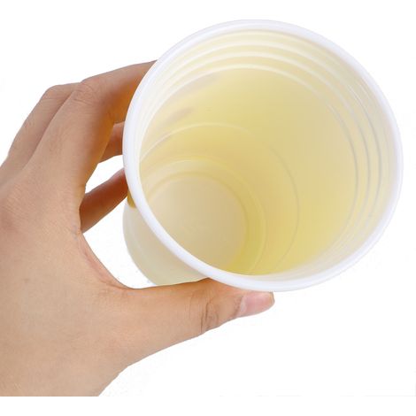 Lot de 50 gobelets jetables en plastique de 450 ml, jaunes, pour jeux et fêtes (idéal pour les bars et les soirées). (1/5)