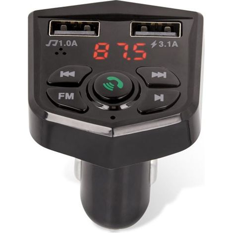 Trasmettitore fm maxlife bluetooth con caricabatterie 2xusb a
