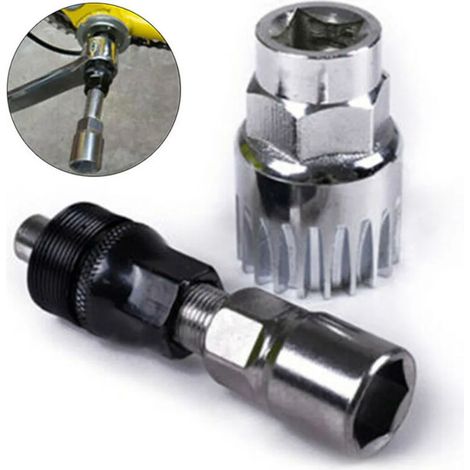 Outil extracteur de boîtier de pédalier et de manivelle pour vélo, kit d'outils de réparation de vélo pour extraction de manivelle et boîtier de pédalier (1/4)