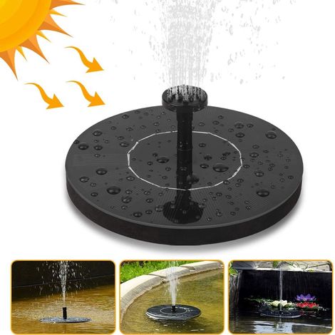MINKUROW Solarbrunnen, 1,5 W Solarwasserpumpe Springbrunnenpumpe Solarwassersprüher Teichpumpe für Gartenteiche (1/5)