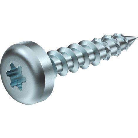 OBO Bettermann Vite con nervature di fresatura 6x30 acciaio zincato galvanicamente, passivato trasparente, 3498100