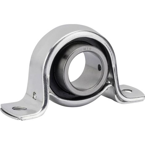 HTB SBPP 206 Cuscinetto con supporto ritto Lamiera d'acciaio Ø foro 30 mm Distanza tra i fori 95 mm (1/3)