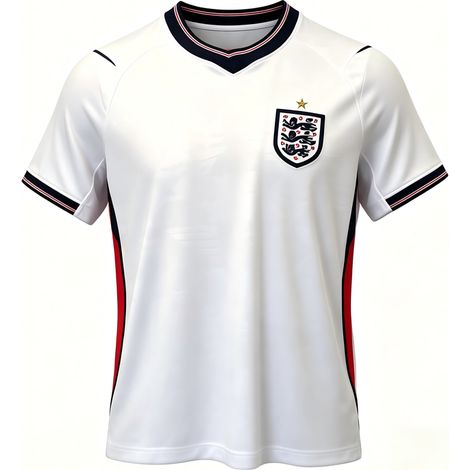 Maillot Domicile Angleterre Coupe du Monde 2026 (Enfants & Adultes) – Tenue de Football – Maillot d'Entraînement (Taille L)