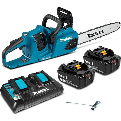 Makita DUC355 Twin 18v / 36v LXT Cordless 35cm 14"" Chainsaw Lithium - 2 x5.0