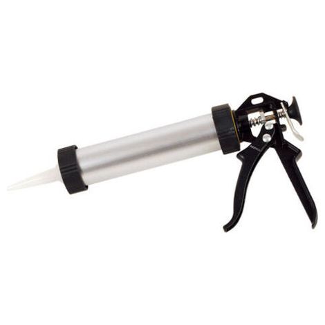 QORVA-300ml Accessoires de sableuse Pistolets à mastic adhésif Outil de calfeutrage Boîtier en aluminium Pistolet à calfeutrer Pistolet à silicone pour saucisses durable Pistolet à colle en verre