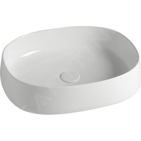 Sapho Jumper - Vasque 500x400 mm, sans trou pour robinet, sans trop-plein, blanc WH071 (1/5)