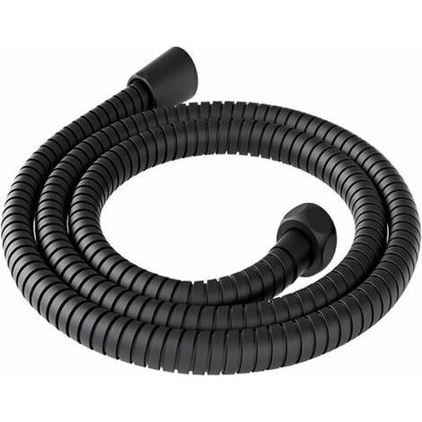 Shower hose 200 cm universal stainless steel anti-twist anti-corrosion shower hose 2 m flexible shower shower hose flexible for shower universal shower cable black (1/4)