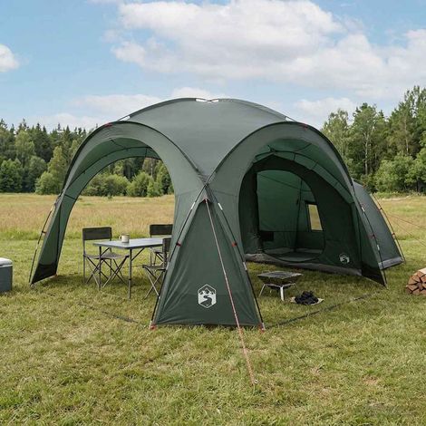 vidaXL Tienda Lateral Verde militar 410 x 410 x 250 cm (1/5)