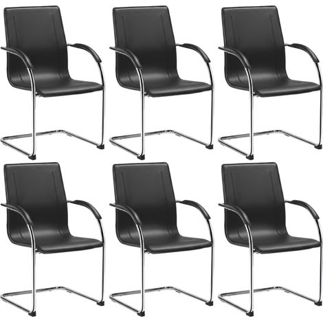 Set 6 Sedie Pranzo Cucina Ergonomiche Imbottite Nere  56x58x98 cm