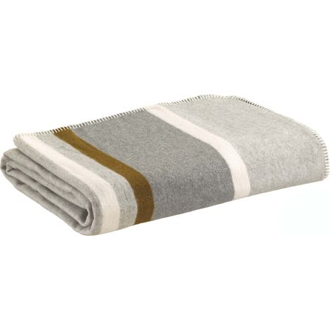 VIVARAISE - Jeté de lit jacquard recyclé Vivaraise - Collection Gioia, couleur Perle, 240 x 260 cm (1/5)
