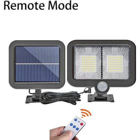 Lampe Solaire Extérieur,98 LED Détecteur de Mouvement éclairage Solaire Extérieur étanche Sans Fil Spot Solaire Lumière Puissant Sécurité pour Jardin,Clture,Porte,Cour ou Entrée,Télécommande 3