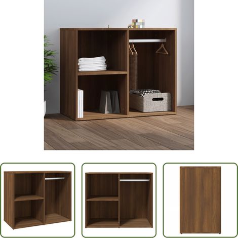 Holzregal - Regal für Schminktisch Braun Eichen-Optik 80x40x65 cm (1/5)