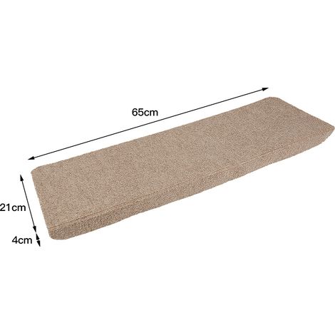 Tappetini Scale Tessuto Agugliato 15 pz 65x25 cm Marrone (1/5)