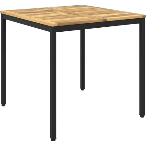 Mesa de cena de jardín Blanco y Negro 80 x 80,5 x 75 cm vidaXL