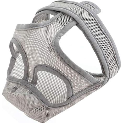 Bozal para perros de hocico corto, bozal ajustable para bulldog hecho de malla transpirable, permite que el perro saque la lengua y beba agua. (1/5)