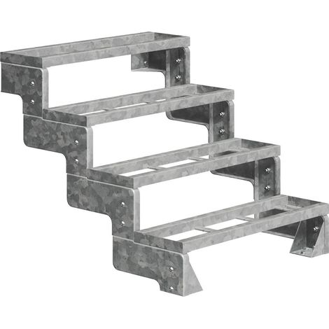 Dolle Außentreppe Gardentop 72-88cm Geschosshöhe mit Einlegerahmen 80cm breit ohne Geländer