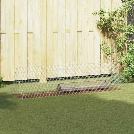 vidaXL  Chicken Cage  Silver 215 x 55 x 55 cm Galvanised Steel