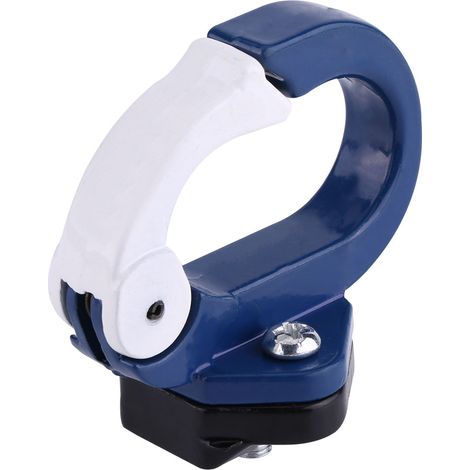 Support de fixation universel en alliage d'aluminium pour sac de casque de moto, crochet bleu (1/3)