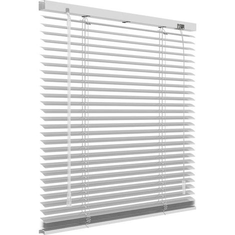 Tenda veneziana per finestra in pvc bianca - 140x250 cm