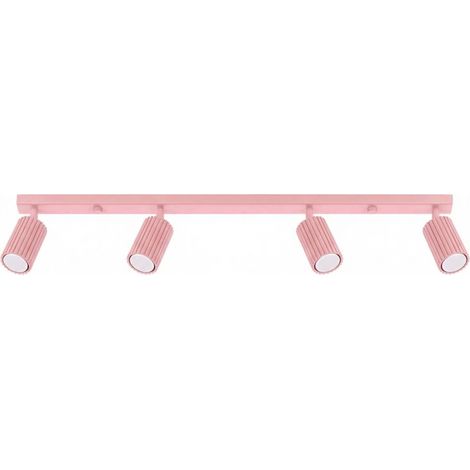 Plafones KARBON rosa aluminio 4xGU10 81cm Sollux (1/2)