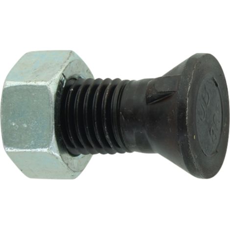 Boulon de charrue avec écrou M20x2,5 longueur 50 mm 8,8 DIN 11014 2 nez de charrue 2050148