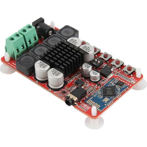 Module amplificateur stéréo numérique double canal TDA7492 50 W x 2 avec récepteur Bluetooth V4.0 CSR8635 et microphone (1/5)