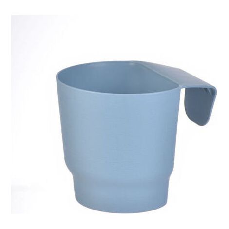 Pot de fleurs suspendu pour clôture de balcon, petit pot de fleurs en plastique bleu, adapté à la décoration de jardin extérieur, 1 pièce