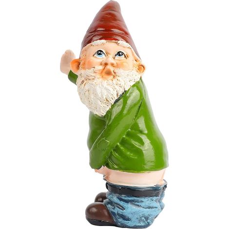 Ornement de Noël 5,9", Ornement de jardin gnome pour décoration de cour, Statue de gnome de jardin drôle (1/5)