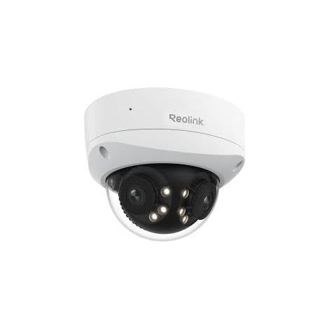 Reolink Duo 2 PoE Dome P737 - Cámara de vigilancia (4K, 8 MP, doble lente, visión panorámica de 180°, visión nocturna de color, IP67, resistente al agua), color blanco