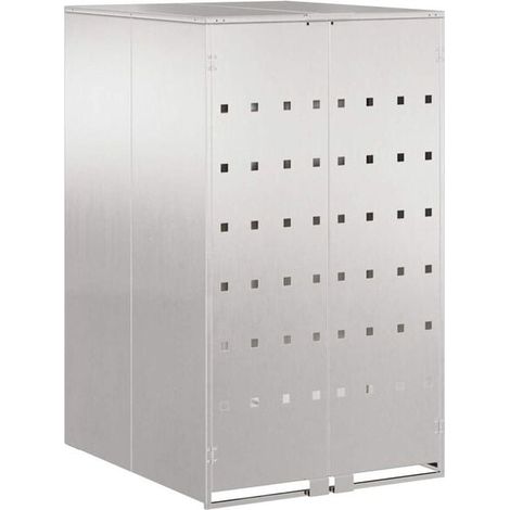 Unité de rangement pour poubelle à roulettes avec couvercle pneumatique relevable, adaptée aux poubelles de 240 litres. (1/5)