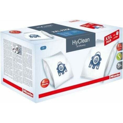 ALLIANDIS Aiperq – Lot de 16 sacs à poussière HyClean 3D efficiency pour aspirateurs Miele – Filtration 99,9 % – Remplacement hygiénique sans fuite