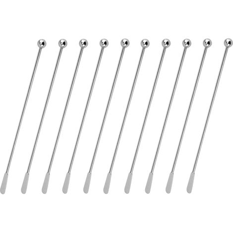 Cuillère À Mélanger Café - En Acier Inoxydable 304 - Pour Boissons, Cocktails Et Cafés - 10 Pièces (1/5)