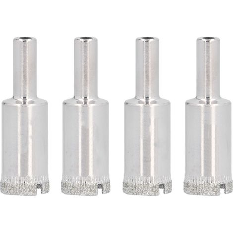 Scie cloche à strass (lot de 4) en acier allié robuste et durable, résistante à l'usure, pour un gain de temps et un perçage efficace du verre. (1/5)
