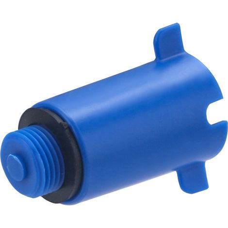 Noyon & Thiebault – Bouchon de chantier à visser mâle 15x21 mm – Plastique bleu – Joint en caoutchouc pour étanchéité – Prise en main aisée