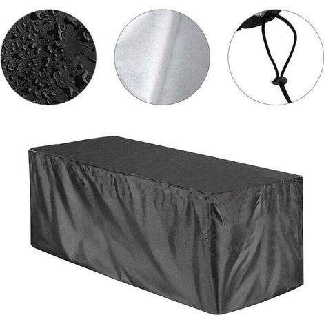 Waterproof garden storage cover, patio box cover with zipper, 210D, UV protection – Rectangular (123x62x55cm) (1/4)