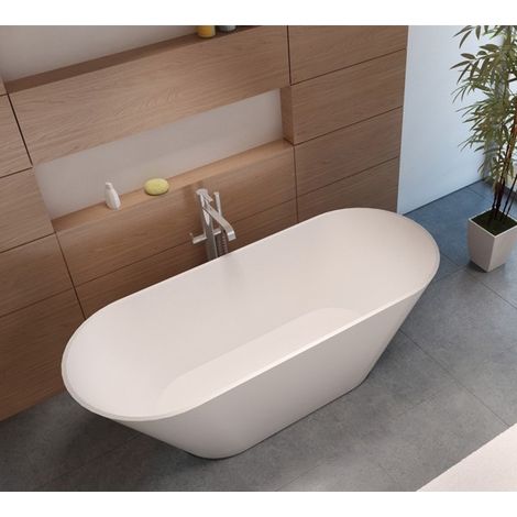 Baignoire îlot en solid surface RIHO BARCELONA 170x70 cm (1/5)