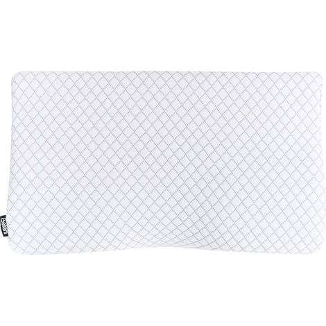 Almohada ergonómica de espuma viscoelástica para dormir boca arriba 50 x 30 cm blanca Elgon