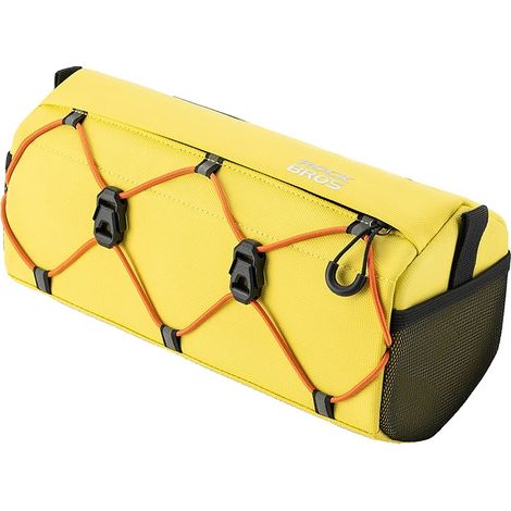 Bolsa para manillar, diseño elegante, almacenamiento seguro, color amarillo. (1/2)