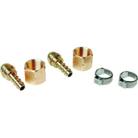 Kit di 2 nippli per tubo da 6,3 m con dado 3/8 sinistro + 2 fascette GUILBERT- 963R