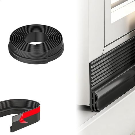Window Door Seal, 200 cm Anti-Cold Insulation, Adhesive Window Insulation, Adjustable Sliding Bay Door Seal for Anti Noise, Moisture, Dust, Cockroaches and Insects (1/5)