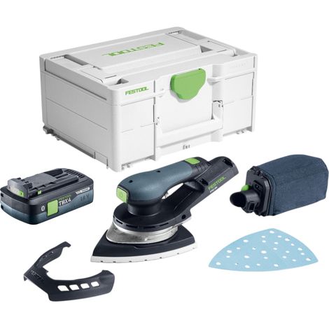 Ponceuse delta sans fil Festool DTSC 200-Basic 18 V 145 x 195 mm sans balais + 1 batterie 4,0 Ah + Systainer - sans chargeur