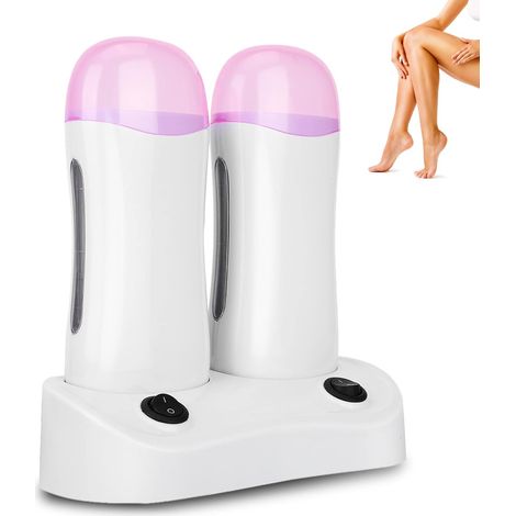 Machine d'épilation de Corps,Réchauffeur de Rouleau Dépilatoire de Cire de Double,Cire Epilation Simple Rapide Epilation,Jambe, Aisselle, Bras,etc (1/5)