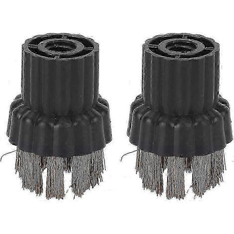 Brosses rondes pour nettoyeur vapeur H2O X5, accessoires compatibles avec balai vapeur portatif H2O, 2 têtes de brosse en laiton, pièces compatibles avec nettoyeurs vapeur et polisseuses de sols. (1/5)