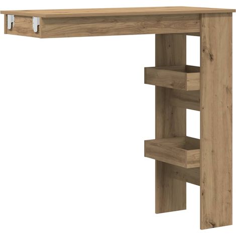 Maison Exclusive - Mesa de bar de pared contrachapada roble artis